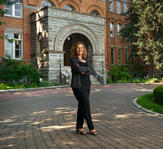 Fall leaves on Gonzaga's campus.
